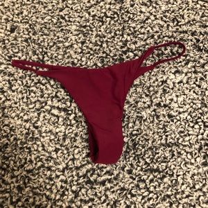 burgundy bikini bottoms